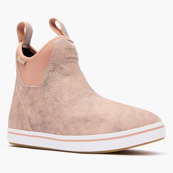 Women's Leather Ankle Deck Boot